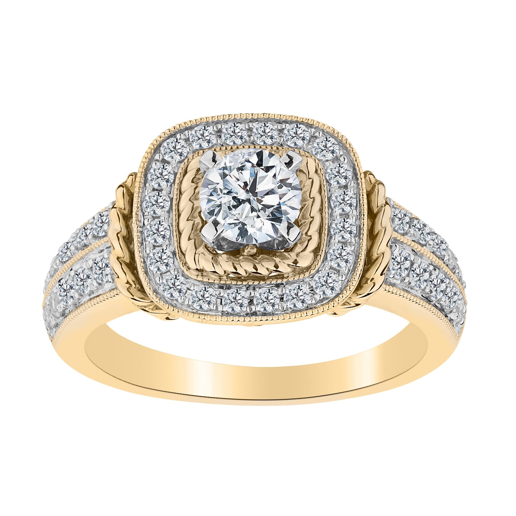 1.00 CARAT DIAMOND RING, 10kt YELLOW GOLD - Griffin Jewellery Designs