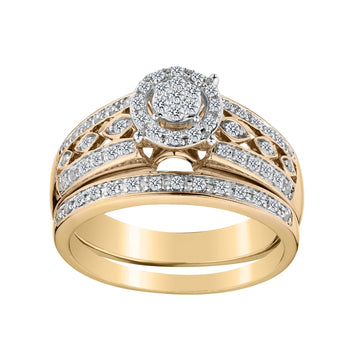 .45 CARAT DIAMOND "EMPRESS" ENGAGEMENT RING SET, 10kt YELLOW GOLD - Griffin Jewellery Designs