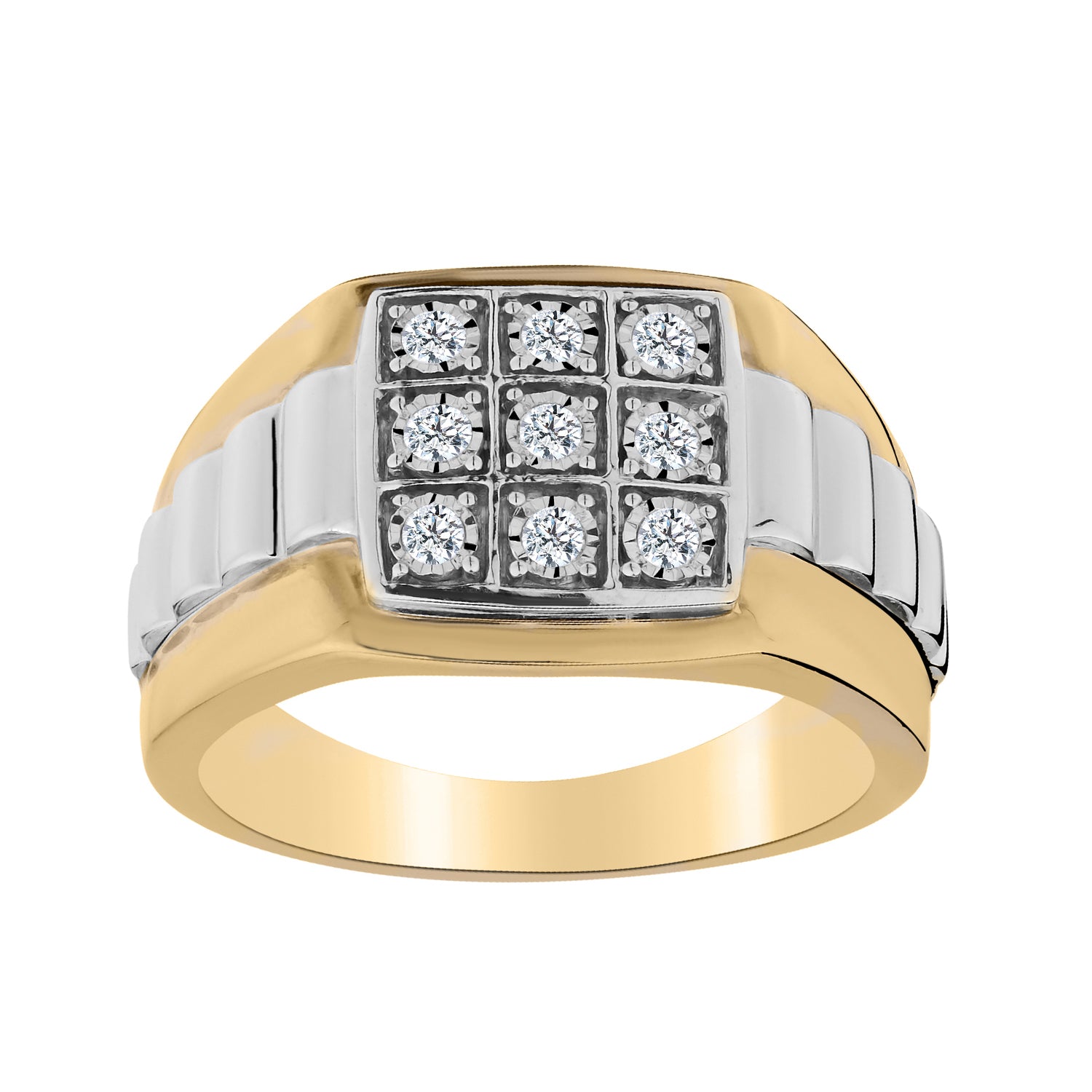 .25 Carat Diamond Gentleman's Ring, 10kt White And Yellow Gold (Two Tone).....................Now - Griffin Jewellery Designs