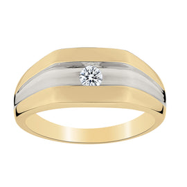 .20 CARAT DIAMOND GENTLEMAN'S RING, 10kt WHITE AND YELLOW GOLD (TWO TONE). Men’s Rings.  - Griffin Jewellery Designs