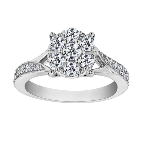 1.00 CARAT DIAMOND RING, 10kt WHITE GOLD - Griffin Jewellery Designs