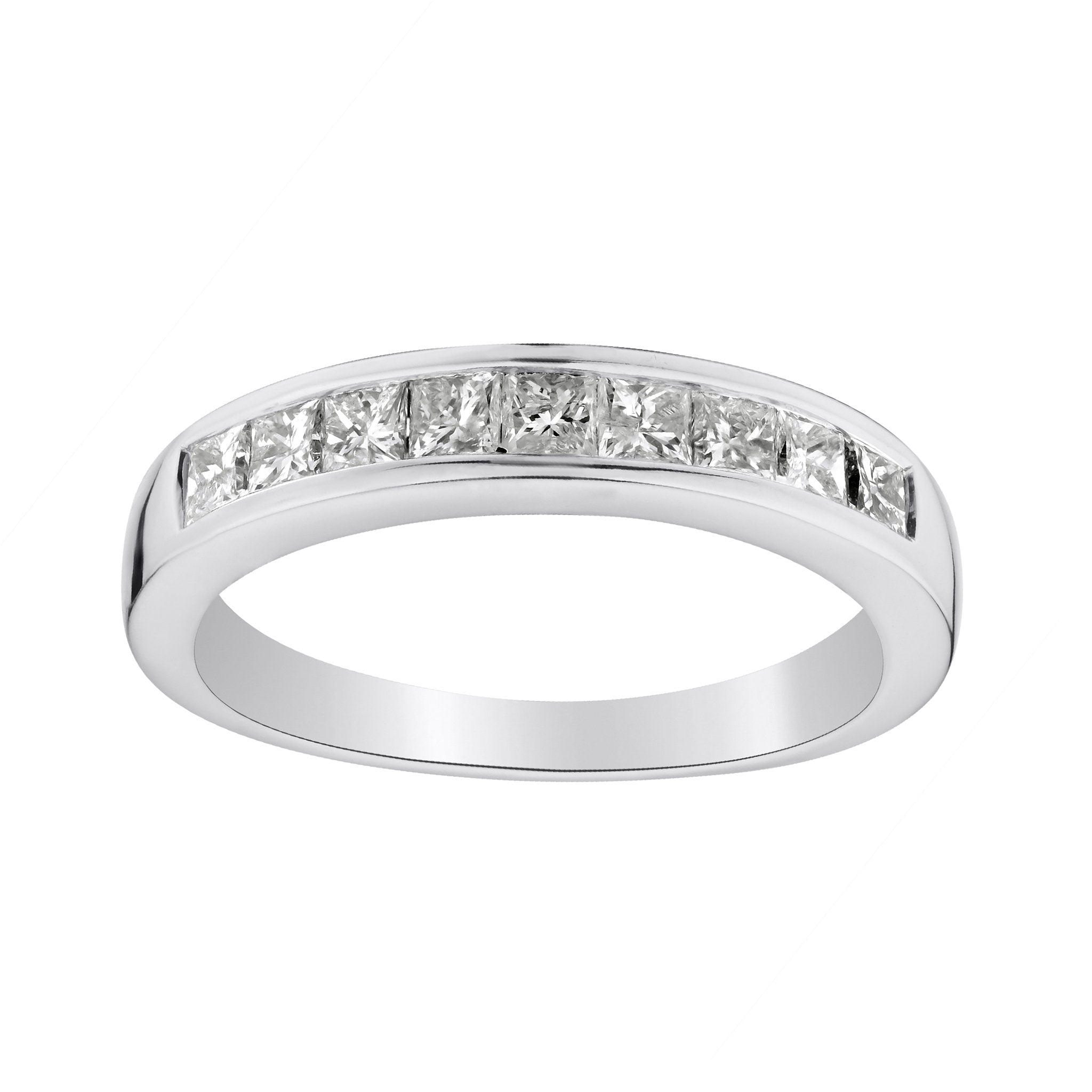 .75 Carat Diamond Princess Ring Band, 14kt White Gold...................NOW - Griffin Jewellery Designs