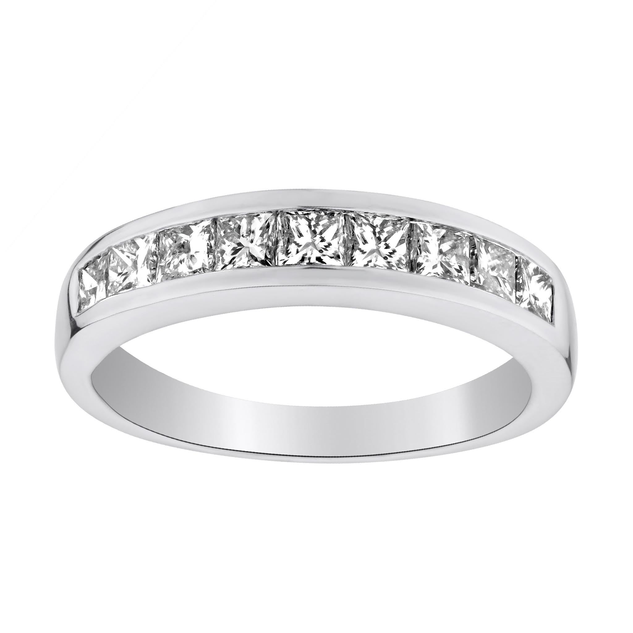 1.00 CARAT DIAMOND PRINCESS RING BAND, 14kt WHITE GOLD.......................NOW - Griffin Jewellery Designs
