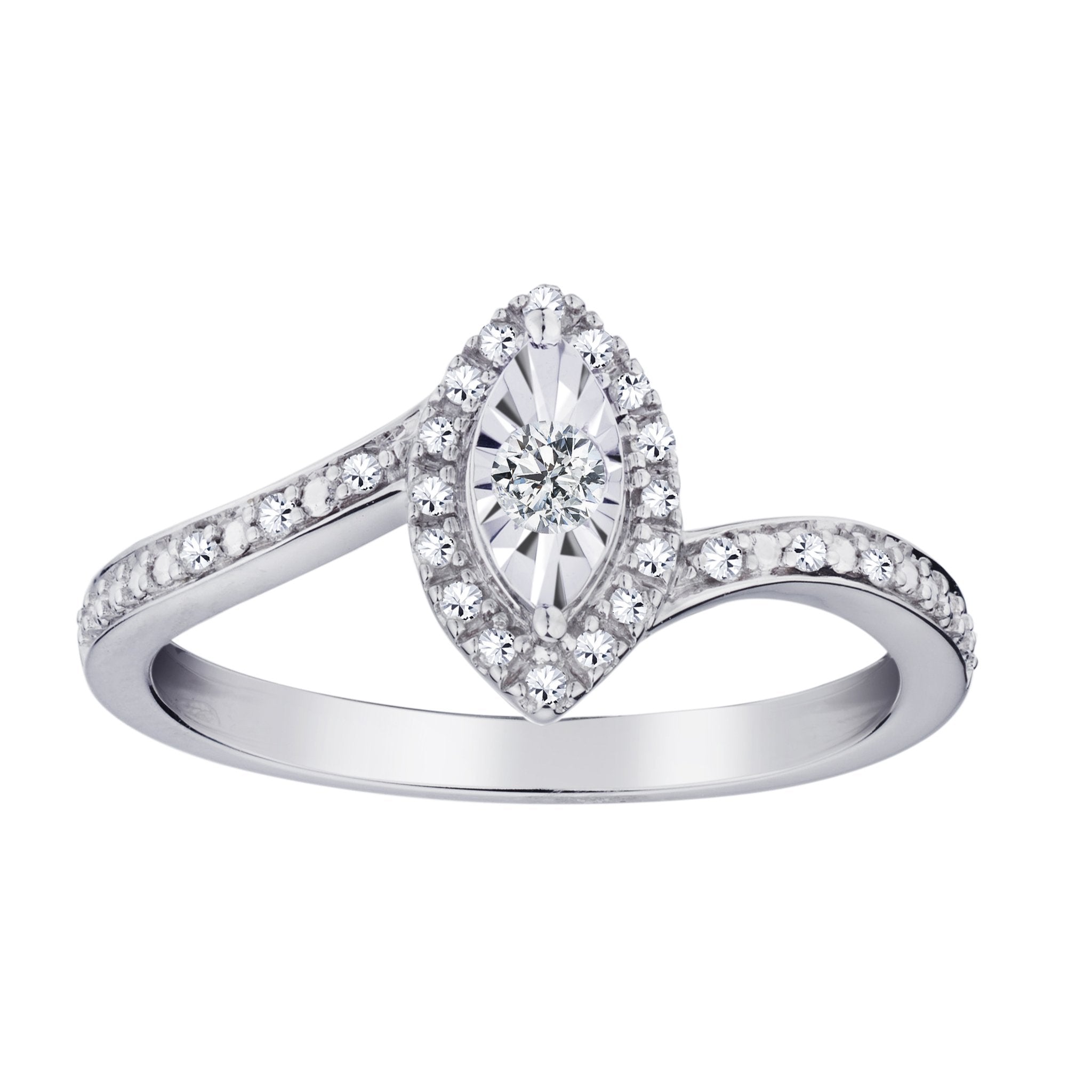 .15 CARAT DIAMOND "MARQUISE" STYLE RING, 10kt WHITE GOLD. Fashion Rings - Griffin Jewellery Designs