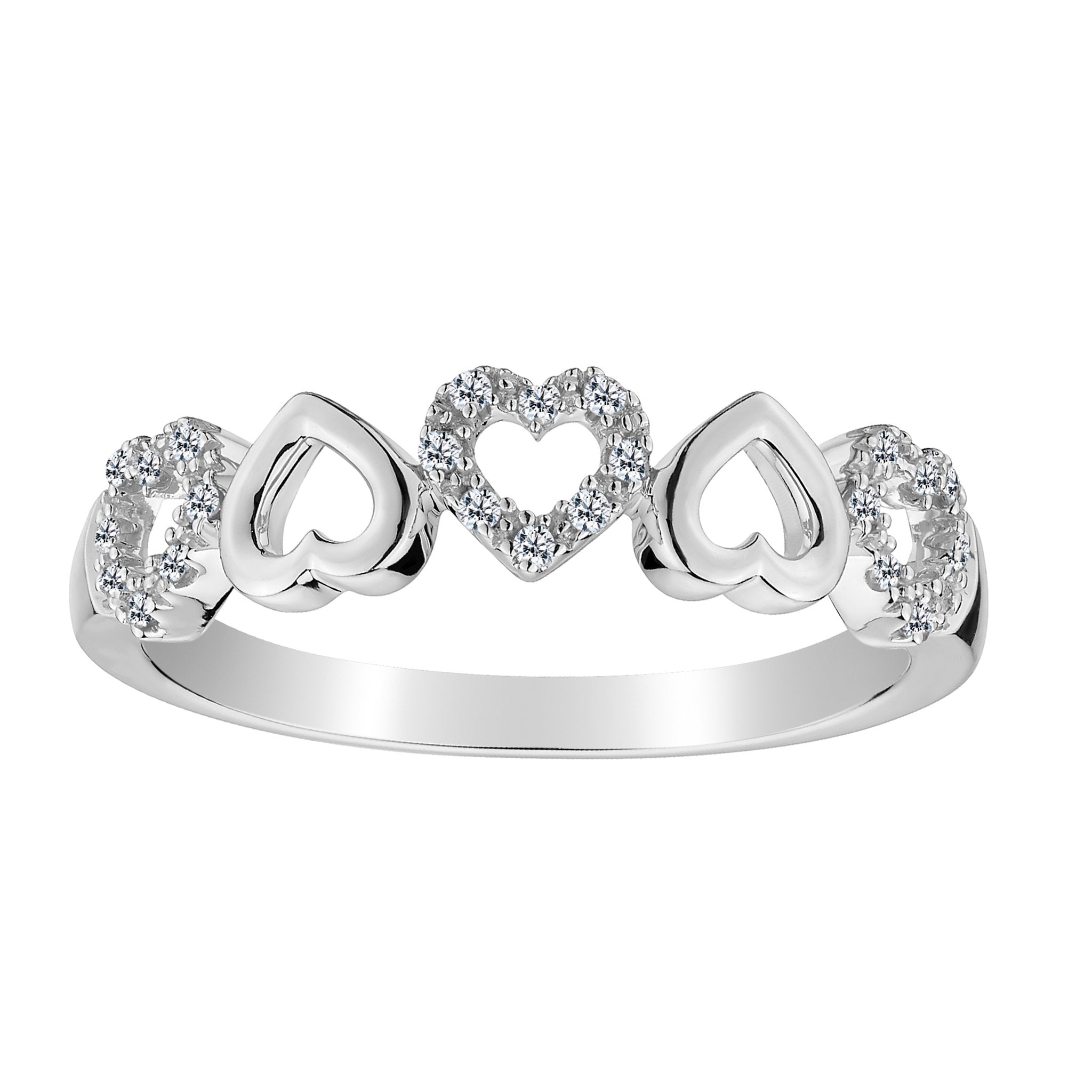 .10 CARAT DIAMOND HEART RING BAND, 10kt WHITE GOLD…....................NOW - Griffin Jewellery Designs