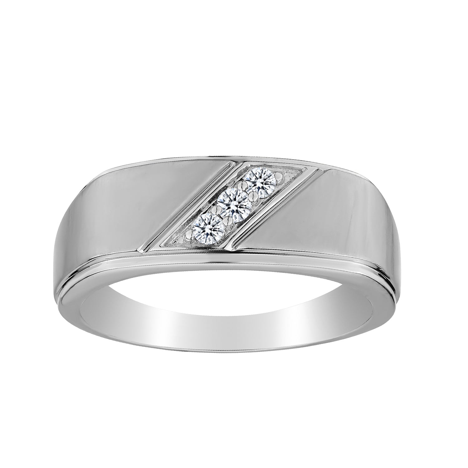 .15 CARAT DIAMOND GENTLEMAN'S RING, 10kt WHITE GOLD. Men’s Rings. - Griffin Jewellery Designs