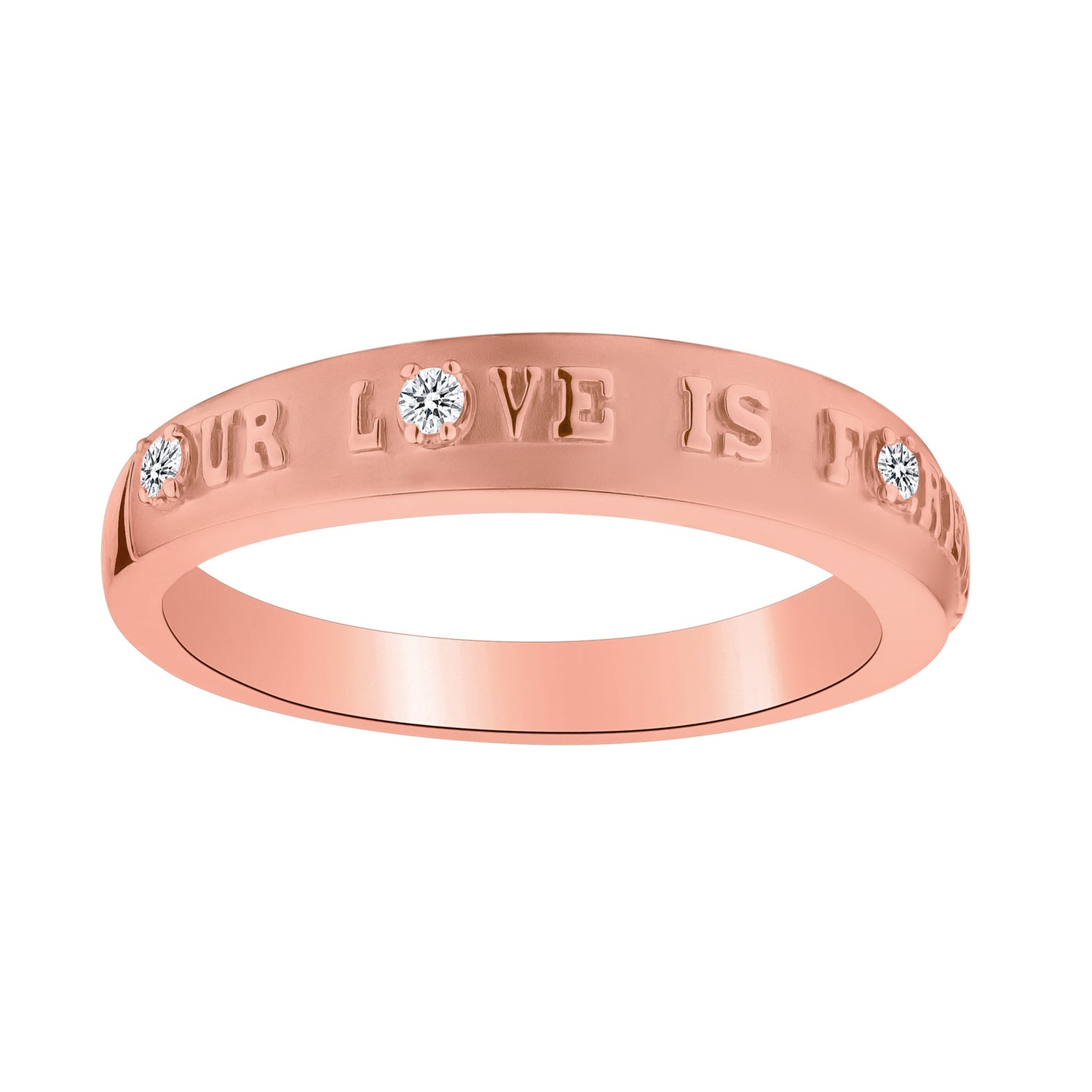 .05 Carat Diamond "OUR LOVE IS FOREVER" Ring, 10kt Rose Gold.....................NOW - Griffin Jewellery Designs