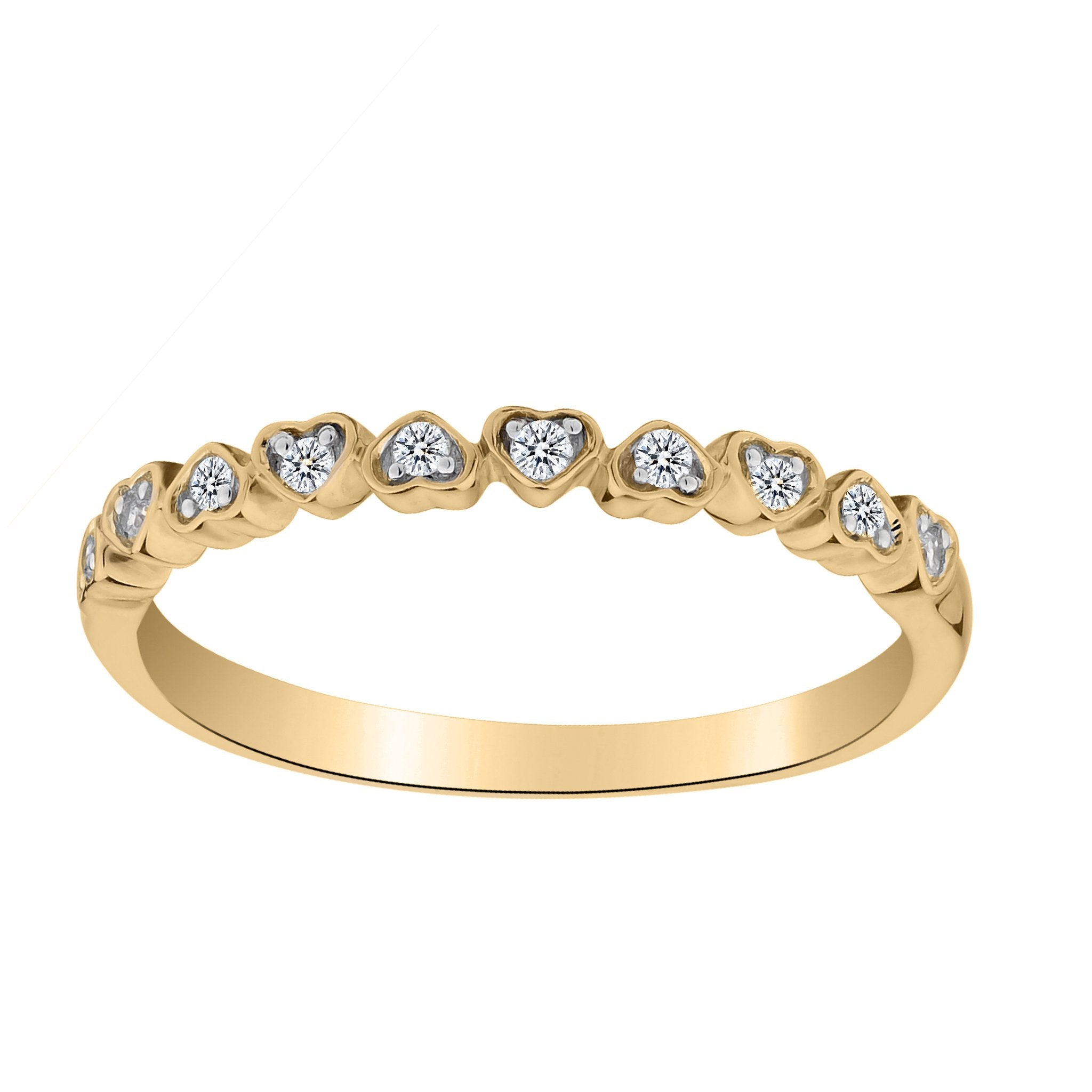 .10 CARAT DIAMOND "HEARTS" RING, 10kt YELLOW GOLD...................NOW - Griffin Jewellery Designs