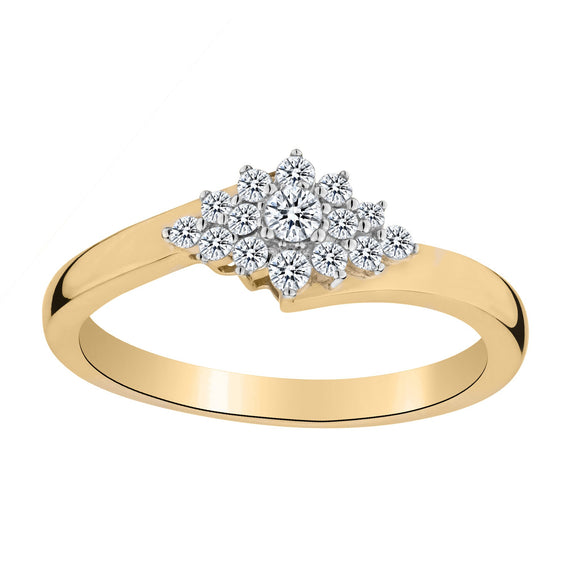 .25 CARAT DIAMOND RING, 10kt YELLOW GOLD. Fashion Rings - Griffin Jewellery Designs