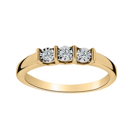 .10 CARAT "PAST, PRESENT, FUTURE" DIAMOND RING. 10kt YELLOW GOLD…...................NOW - Griffin Jewellery Designs