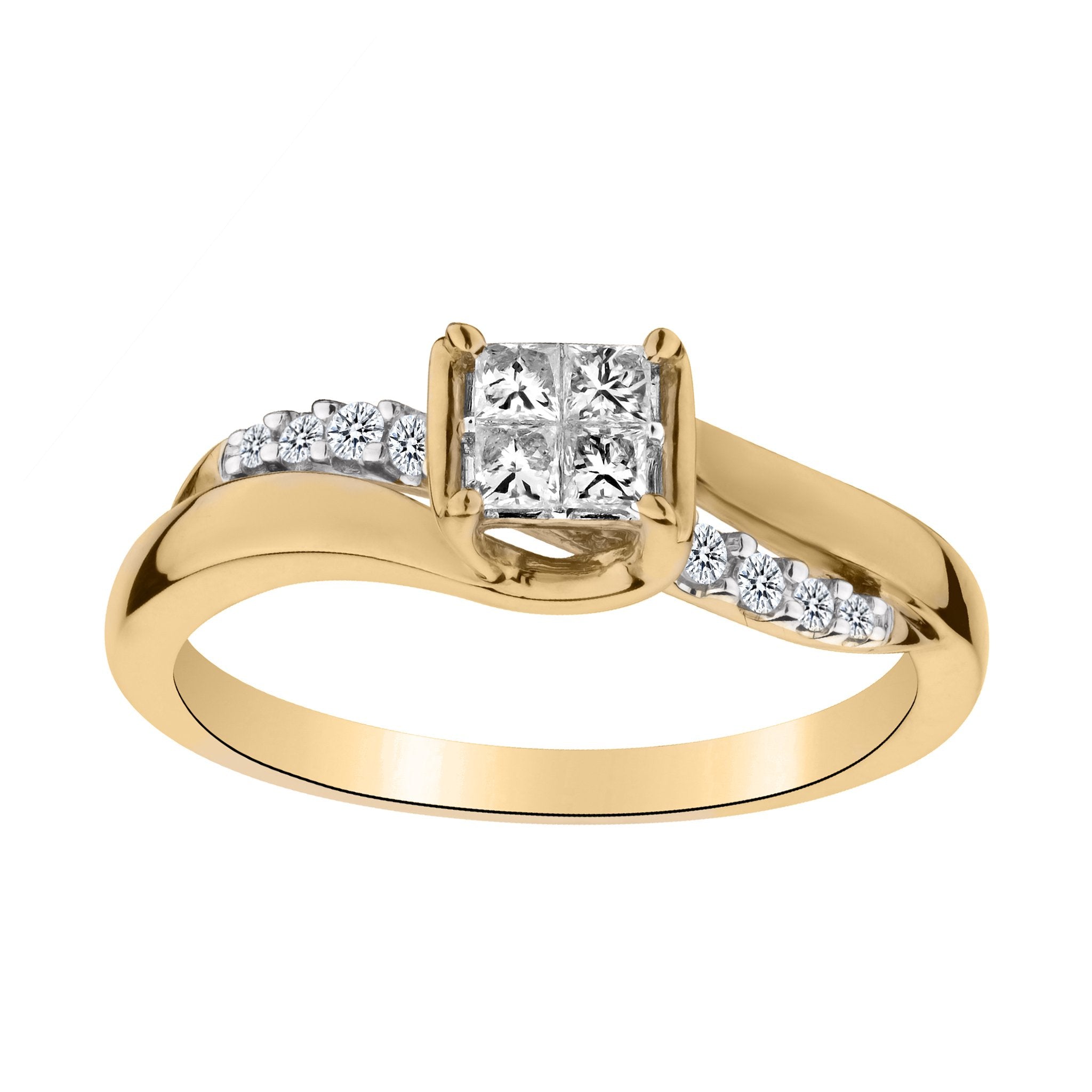 .25 CARAT DIAMOND PRINCESS RING, 10kt YELLOW GOLD - Griffin Jewellery Designs