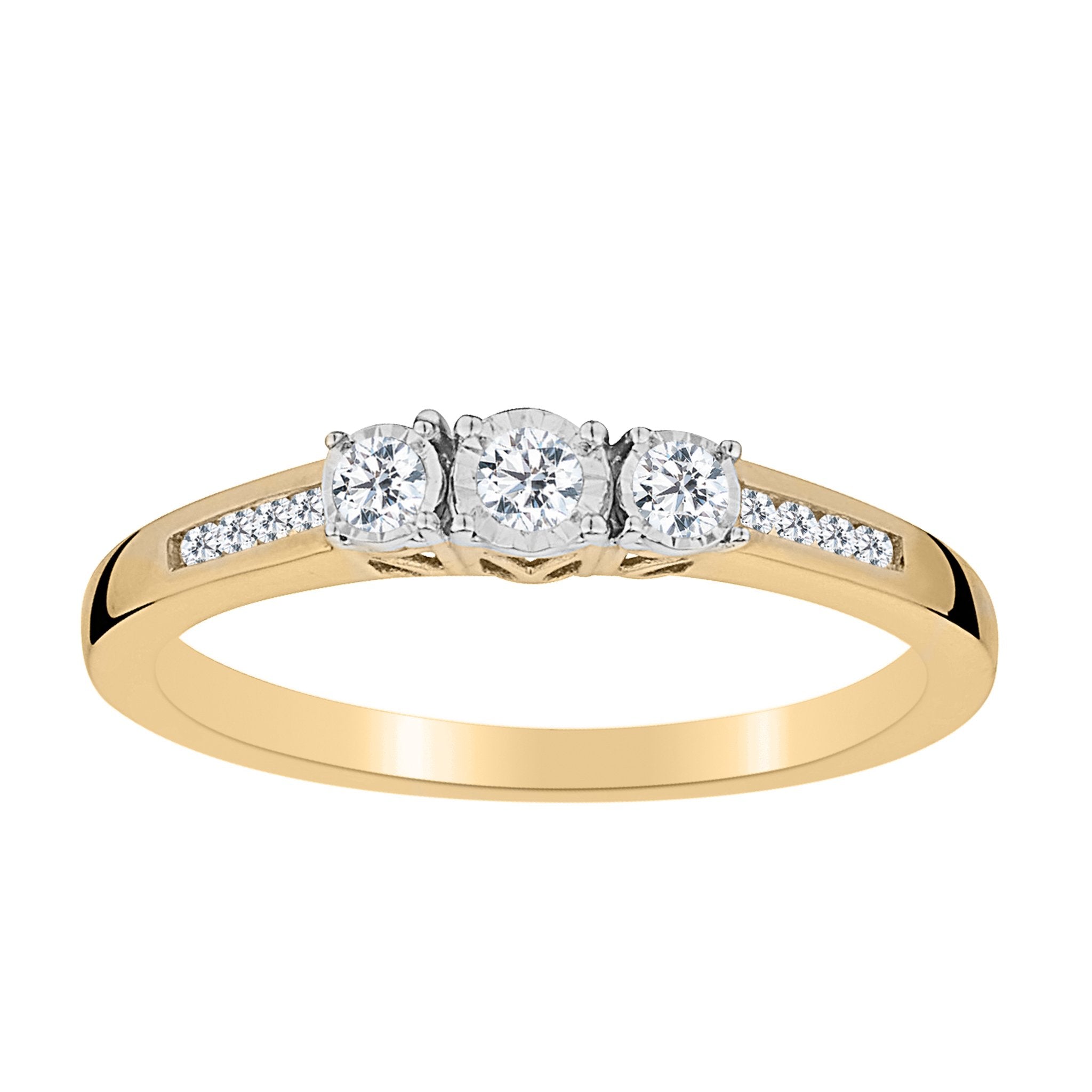 .20 CARAT DIAMOND "PAST, PRESENT, FUTURE" RING, 10kt YELLOW GOLD…...................NOW - Griffin Jewellery Designs