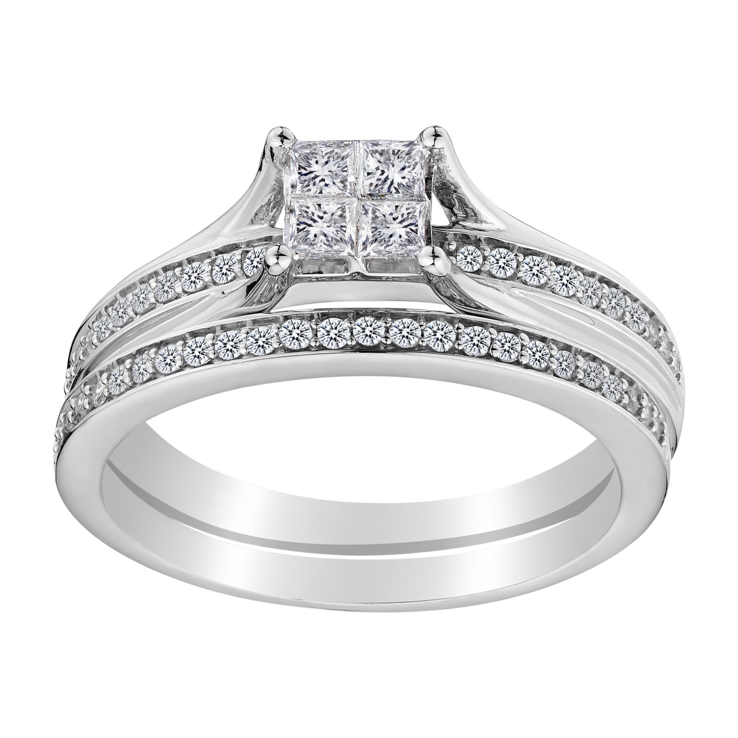 .50 CARAT DIAMOND ENGAGEMENT RING SET, 10kt WHITE GOLD - Griffin Jewellery Designs