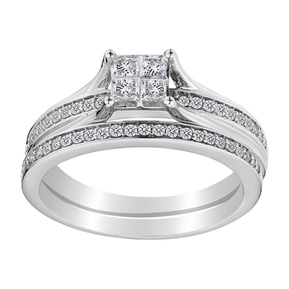 .50 CARAT DIAMOND ENGAGEMENT RING SET, 10kt WHITE GOLD - Griffin Jewellery Designs