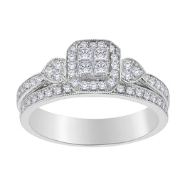 .50 CARAT DIAMOND RING SET, 10kt WHITE GOLD - Griffin Jewellery Designs