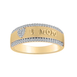 .25 CARAT DIAMOND "LOVE YOU MOM" RING, 10kt YELLOW GOLD…...................NOW - Griffin Jewellery Designs