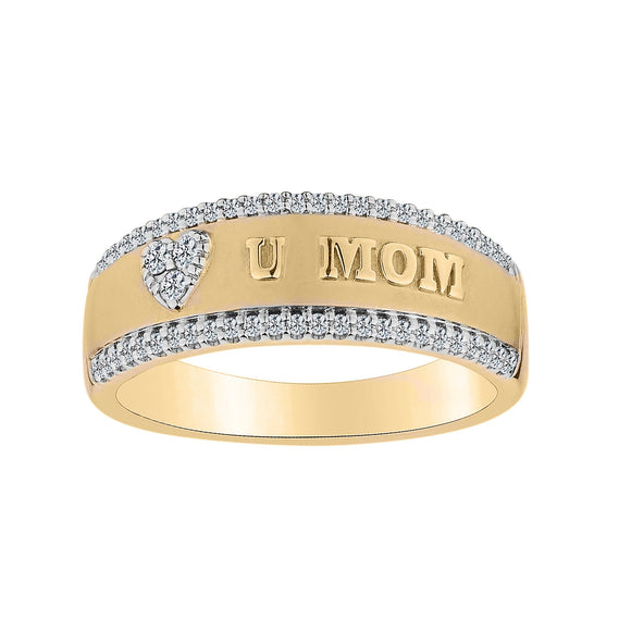 .25 CARAT DIAMOND "LOVE YOU MOM" RING, 10kt YELLOW GOLD…...................NOW - Griffin Jewellery Designs