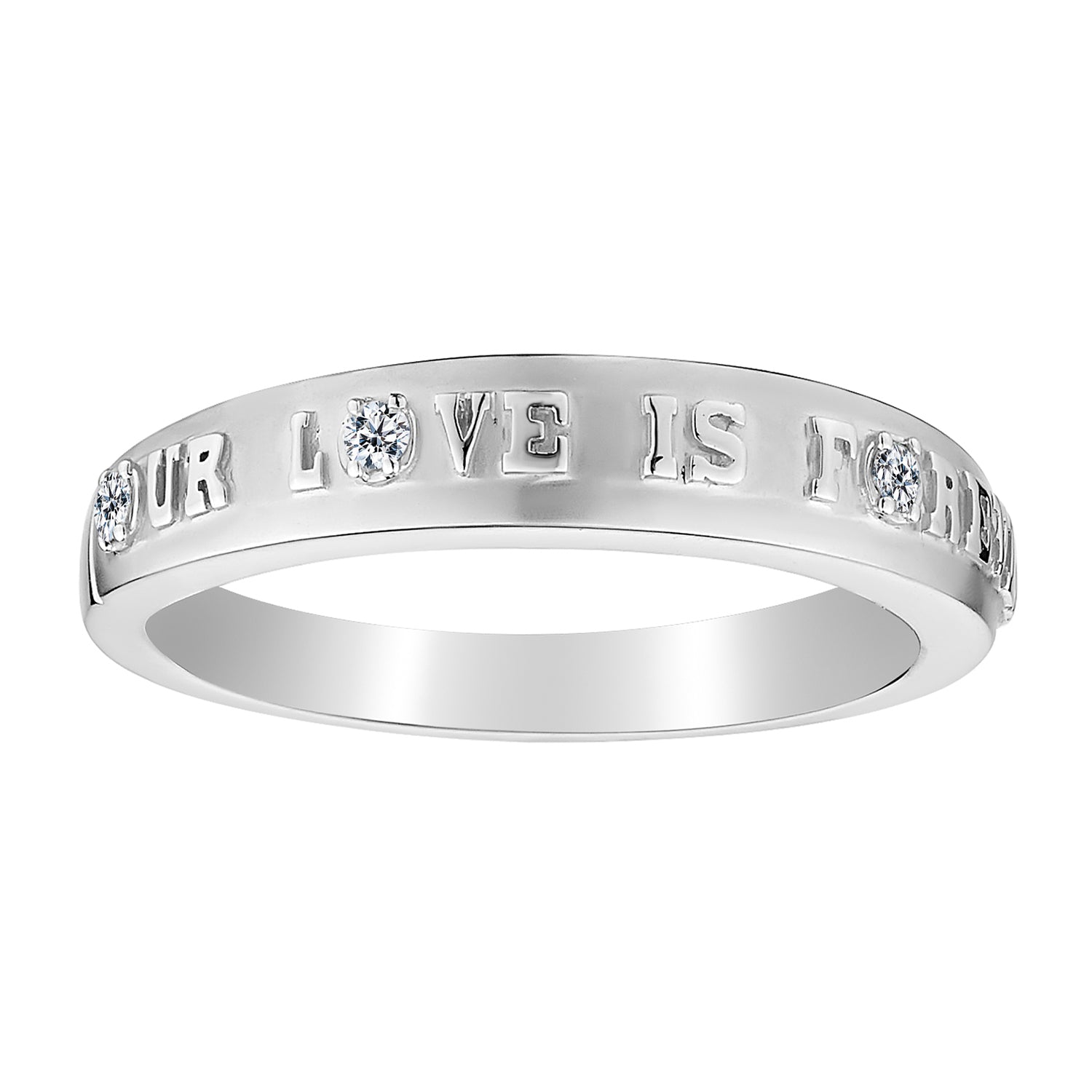 .05 CARAT "OUR LOVE IS FOREVER" DIAMOND RING, 10kt WHITE GOLD....................NOW - Griffin Jewellery Designs