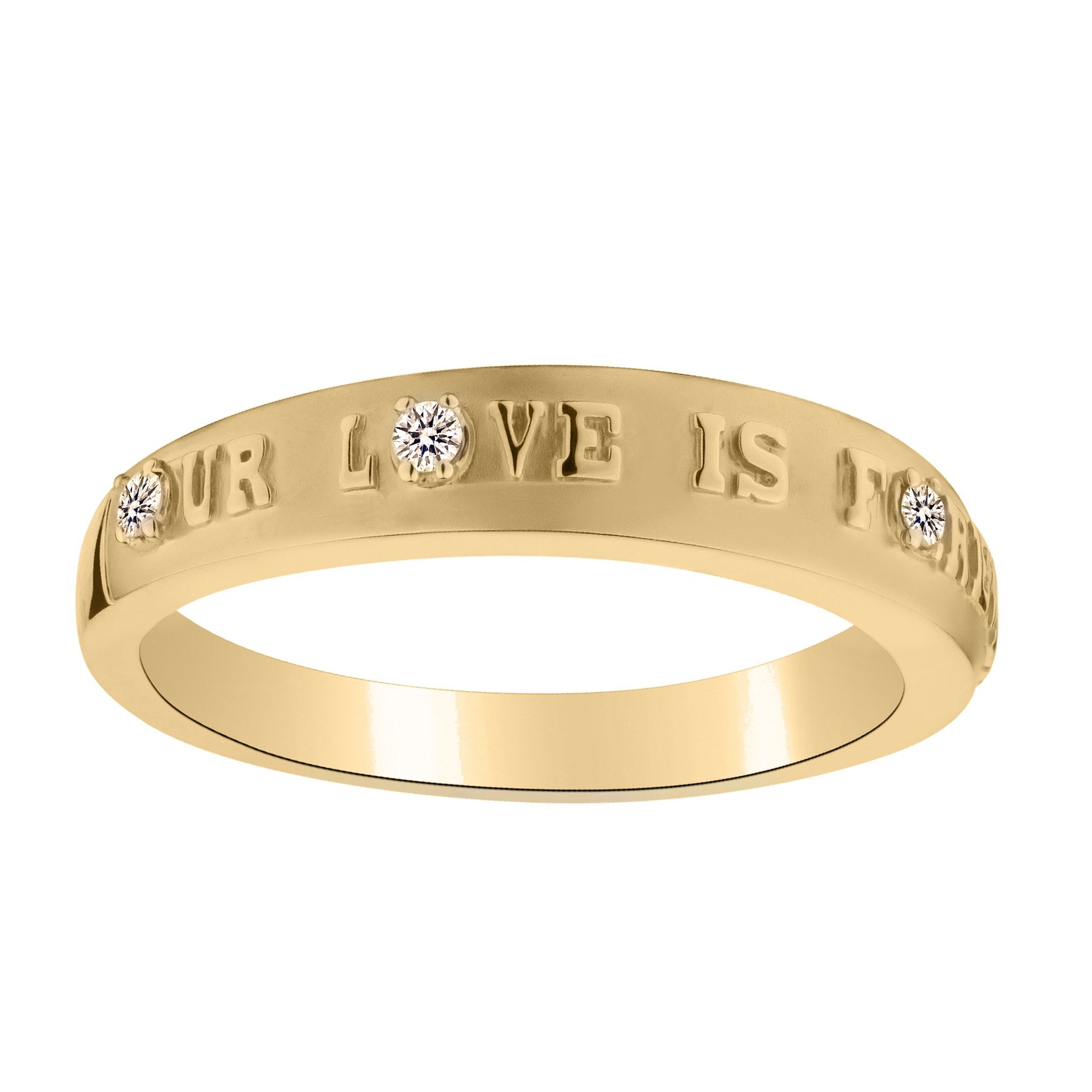 .05 CARAT "OUR LOVE IS FOREVER" DIAMOND RING, 10kt YELLOW GOLD...................NOW - Griffin Jewellery Designs