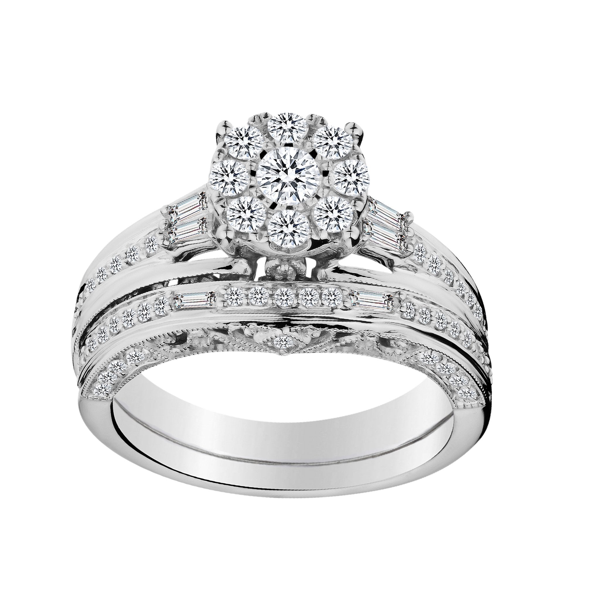 1.00 CARAT DIAMOND RING SET, 10kt WHITE GOLD.......................NOW - Griffin Jewellery Designs
