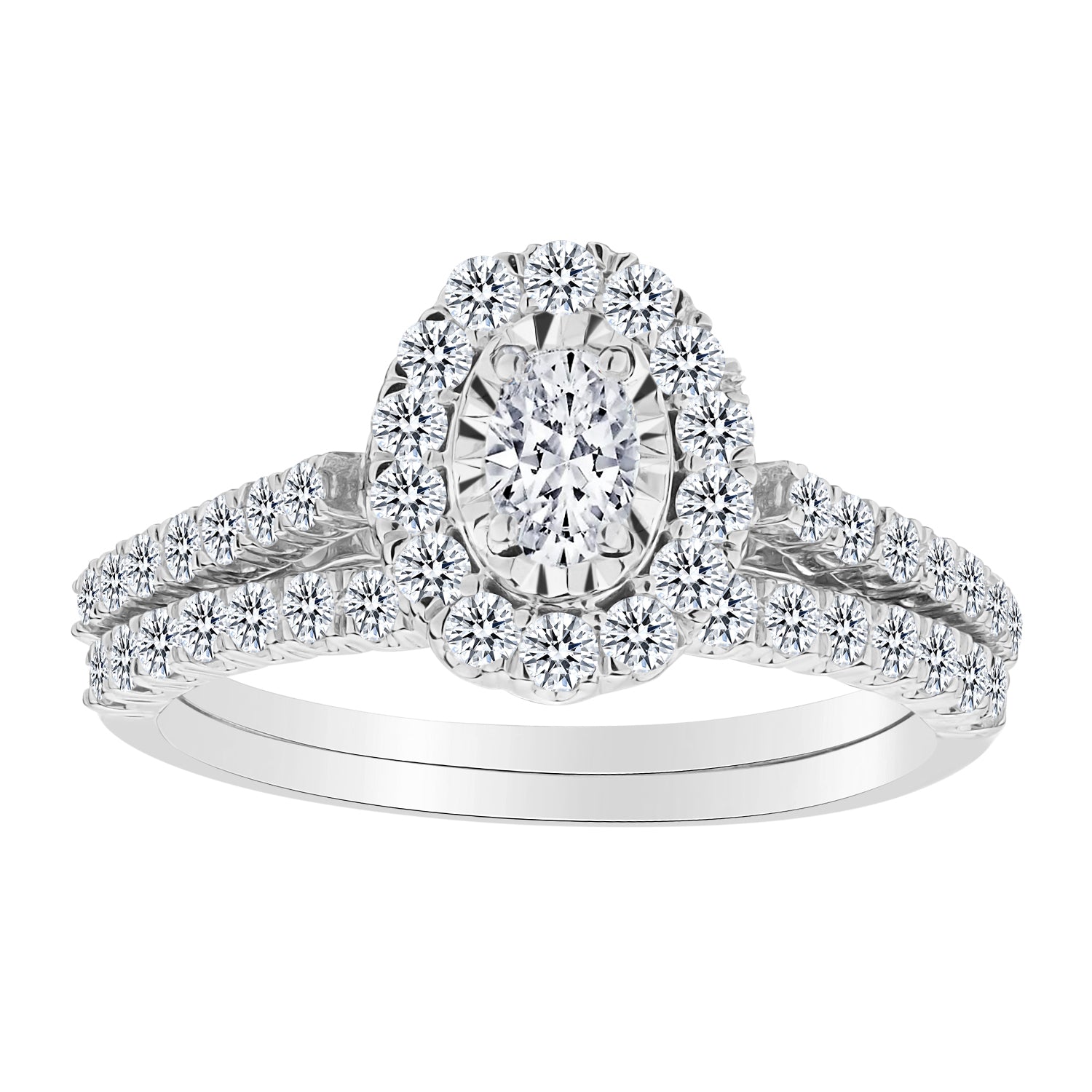 .33 Carat Oval Shape Centre,  1.00 Carat Total Diamond Ring Set,  14kt White Gold. Griffin Jewellery Designs