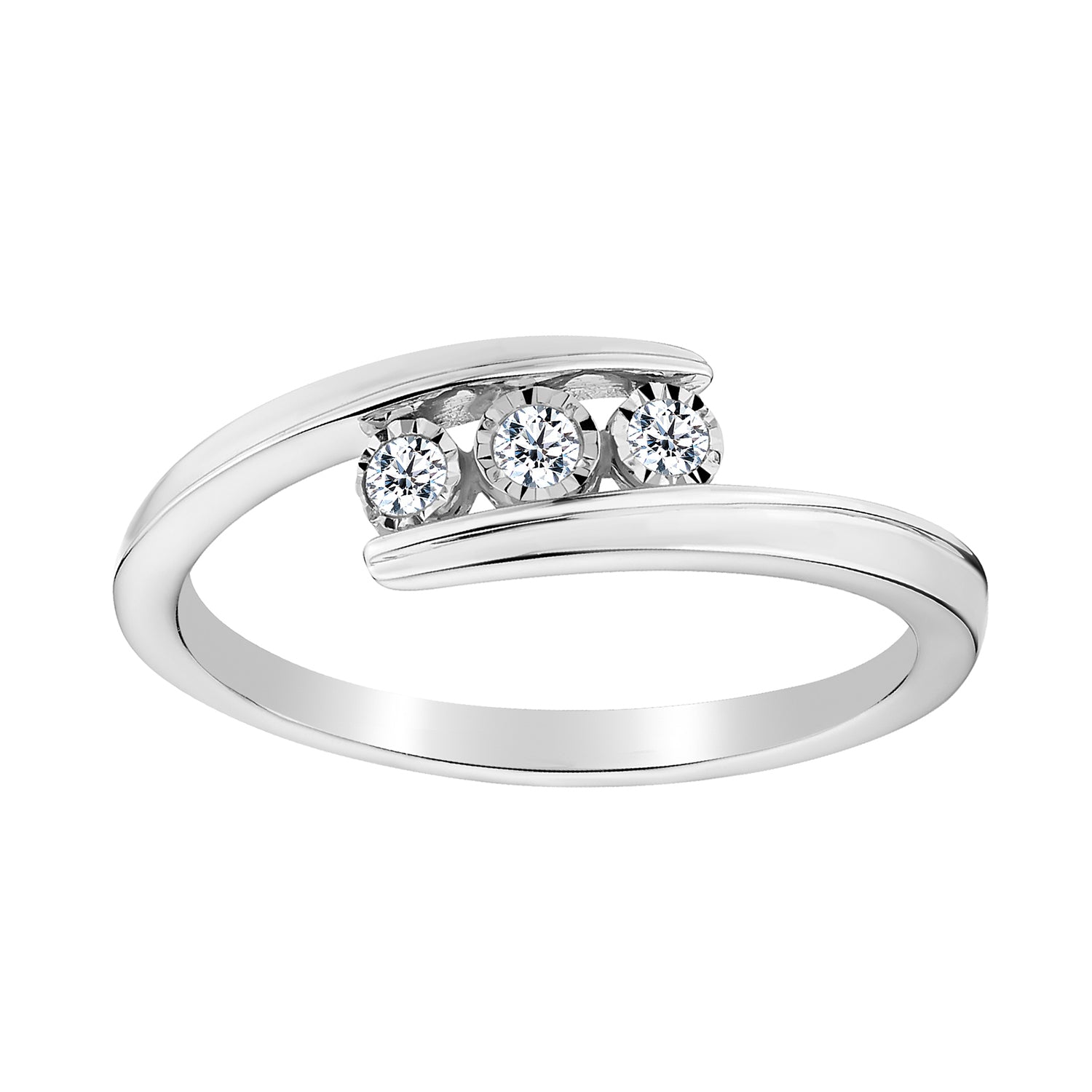 .10 CARAT DIAMOND  "PAST, PRESENT, FUTURE" RING, 10kt WHITE GOLD......................NOW - Griffin Jewellery Designs