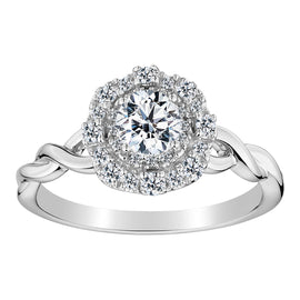 .75 Carat Diamond Engagement Ring, 10kt White Gold - Griffin Jewellery Designs