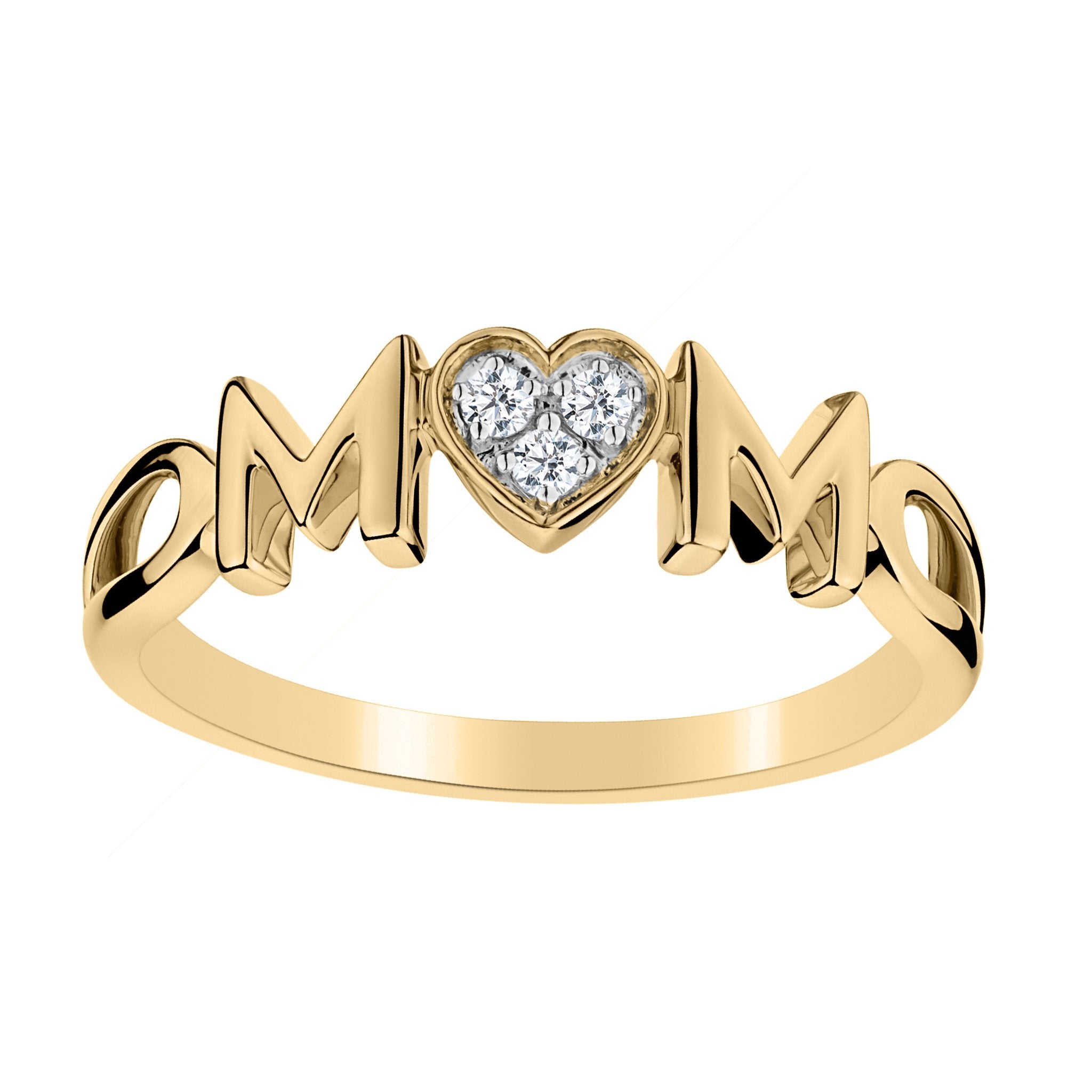.05 CARAT DIAMOND "MOM" RING, 10kt YELLOW GOLD....................NOW - Griffin Jewellery Designs