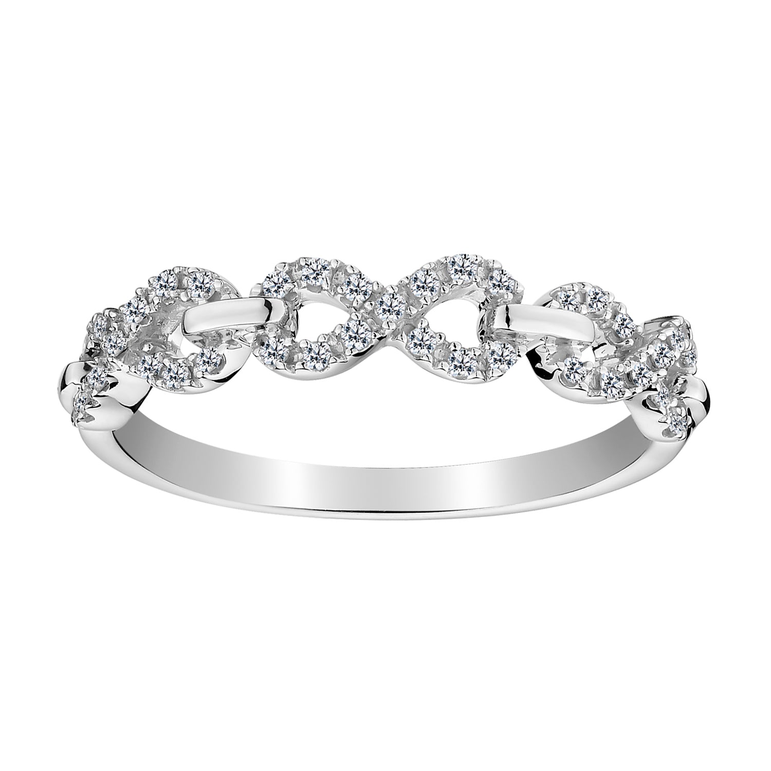 .16 CARAT DIAMOND INFINITY LINK RING, 10kt WHITE GOLD....................NOW - Griffin Jewellery Designs