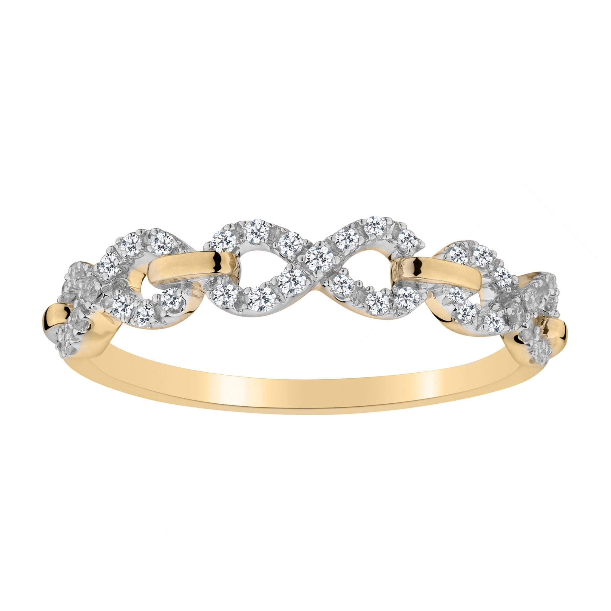 .16 CARAT DIAMOND INFINITY LINK RING, 10kt YELLOW GOLD…...................NOW - Griffin Jewellery Designs