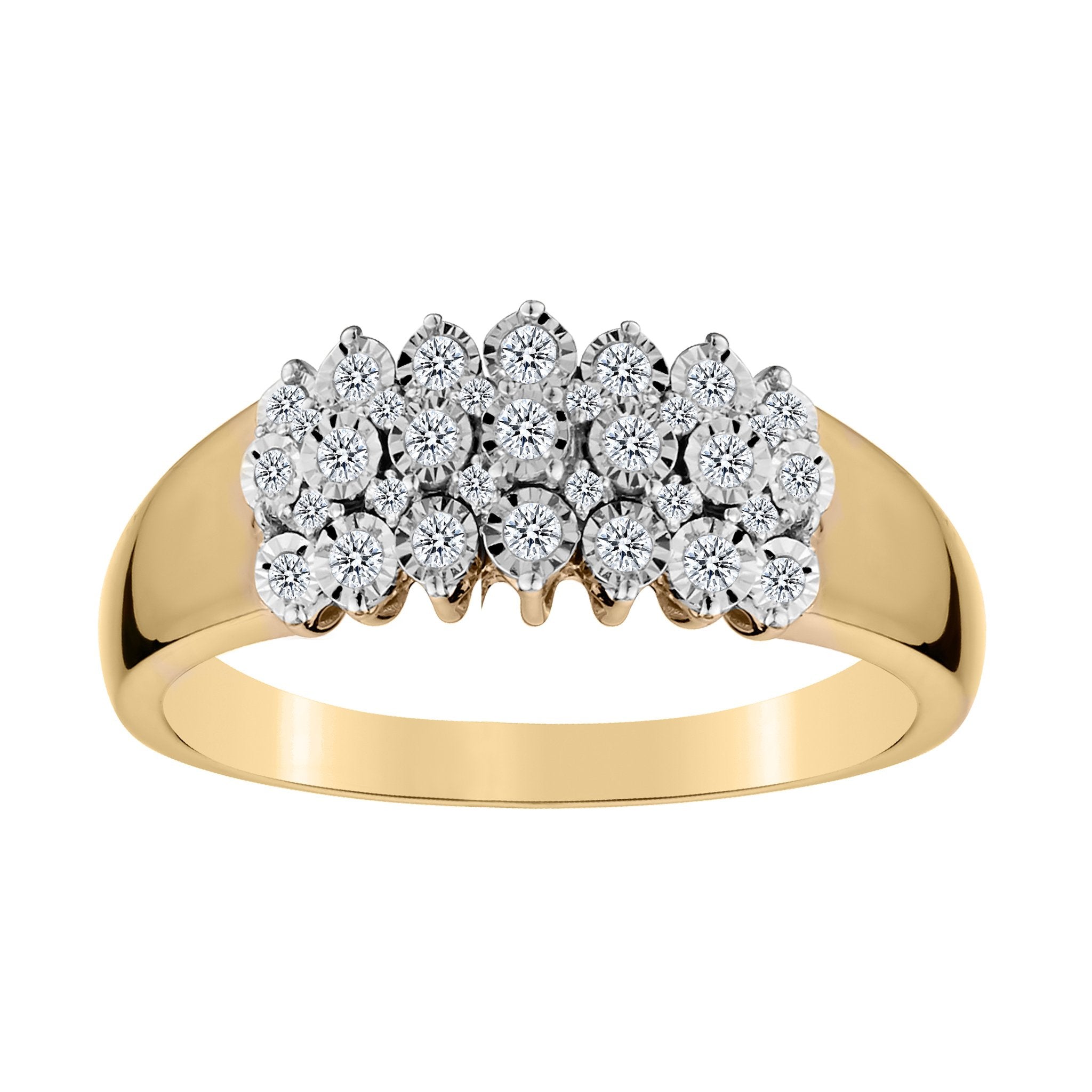 .25 CARAT DIAMOND "STAIRWAY TO HEAVEN" RING, 14kt YELLOW GOLD. Fashion Rings - Griffin Jewellery Designs