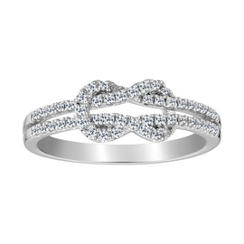.25 CARAT DIAMOND "LOVE KNOT" RING, 10kt WHITE GOLD. Fashion Rings - Griffin Jewellery Designs