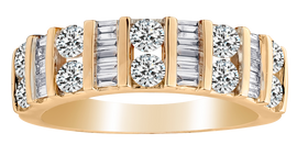 1.00 Carat of Diamonds Ring, 14kt Yellow Gold.......................NOW
