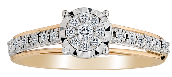 .16 Carat of Diamonds Ring, 14kt Two Tone.......................NOW