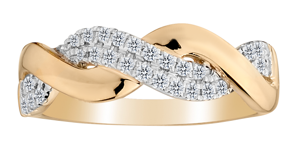 .20 Carat of Diamonds "Loves Weave" Ring, 10kt Yellow Gold.......................NOW