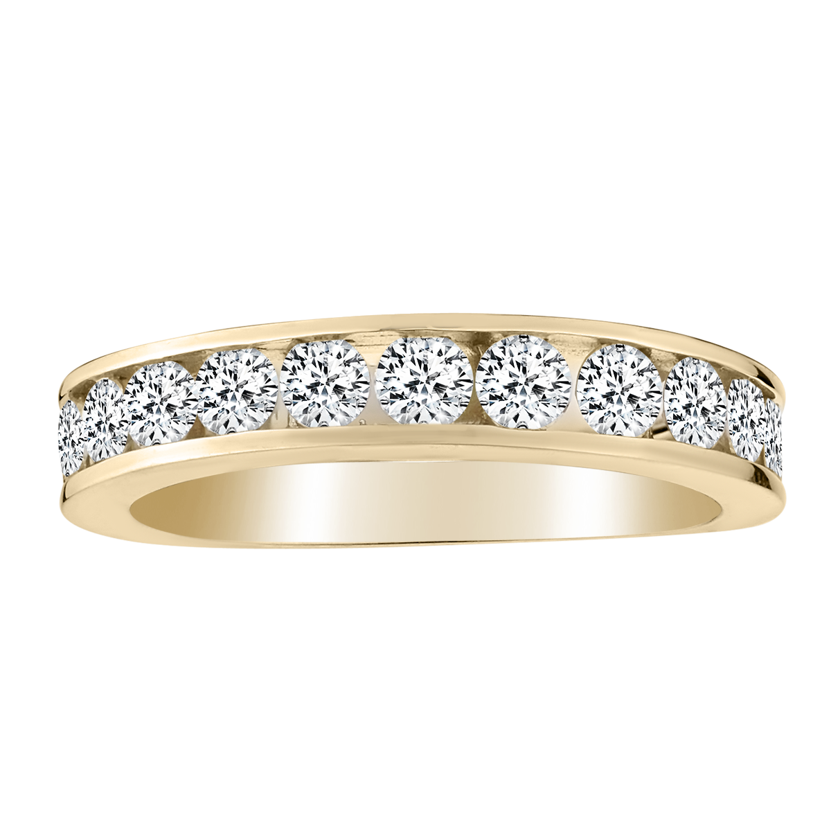 1.00 Carat of Diamonds Band Ring, 10kt Yellow Gold......................NOW