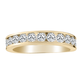 1.00 Carat of Diamonds Band Ring, 10kt Yellow Gold......................NOW