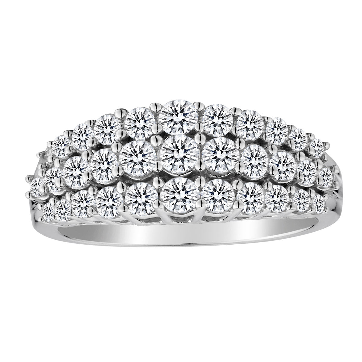 1.00 Carat of Diamonds "Stairway to Heaven" Ring, 10kt White Gold......................NOW