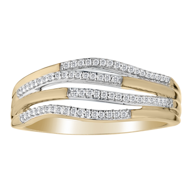 .20 Carat of Diamonds "Waves" Ring, 10kt Yellow Gold......................NOW