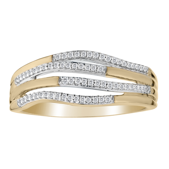 .20 Carat of Diamonds "Waves" Ring, 10kt Yellow Gold......................NOW