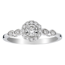 .26 Carat of Diamonds Halo Ring, 10kt White Gold......................NOW