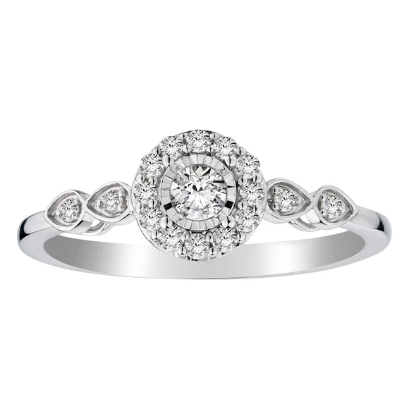 .26 Carat of Diamonds Halo Ring, 10kt White Gold......................NOW