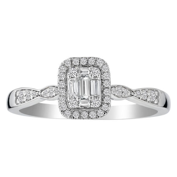 .25 Carat of Diamonds Ring, 10kt White Gold......................NOW