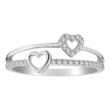 .15 Carat of Diamonds Hearts Ring, 10kt White Gold......................NOW