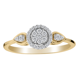 .15 Carat of Diamonds "Past, Present, Future" Ring, 10kt Yellow Gold......................NOW