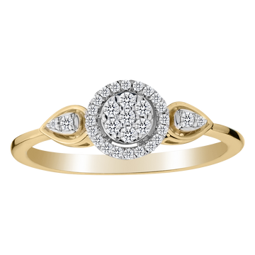 .15 Carat of Diamonds "Past, Present, Future" Ring, 10kt Yellow Gold......................NOW