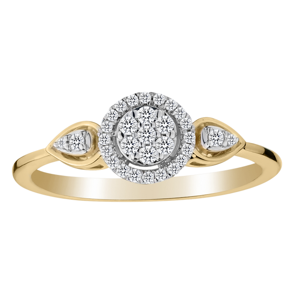 .15 Carat of Diamonds "Past, Present, Future" Ring, 10kt Yellow Gold......................NOW