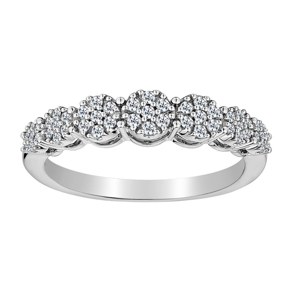 .25 CARAT DIAMOND "FLOWER" RING, SILVER. Fashion Rings - Griffin Jewellery Designs