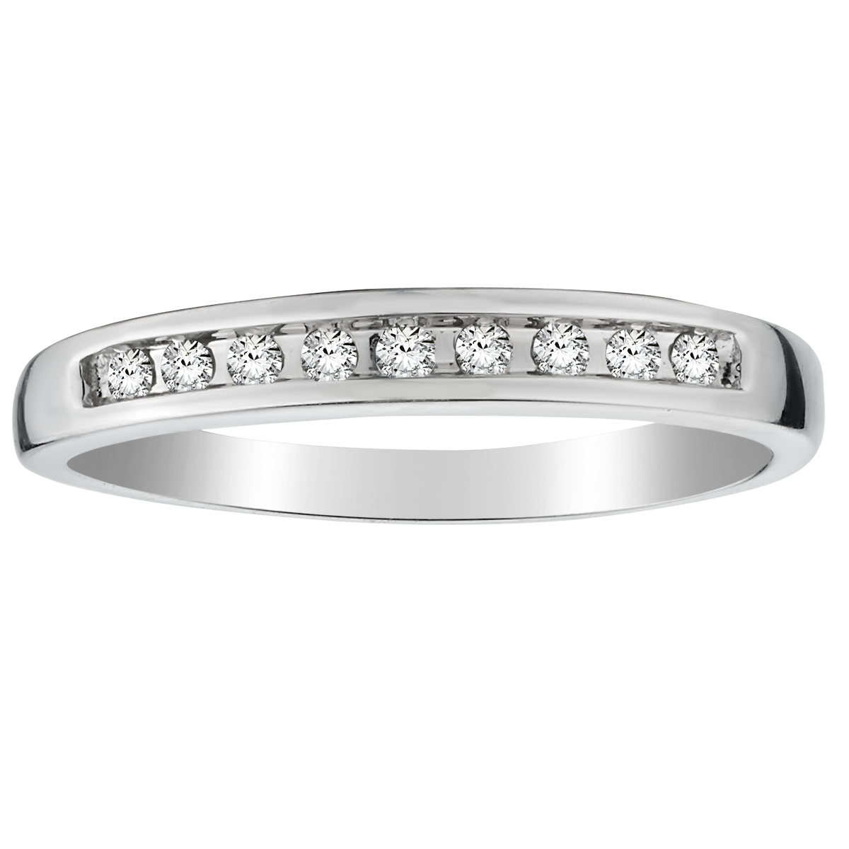 .11 Carat of Diamonds Channel Set Band, Silver......................NOW
